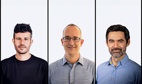 מימין: אריה טטר, עודד אדרי ועומרי גבעוני. צילום: יוסי גמזו לטובה, יעל אדרי ושגיא קראוטו